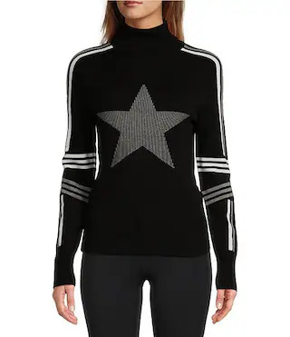 Active Star Turtleneck Long Sleeve Statement Sweater | Dillard's