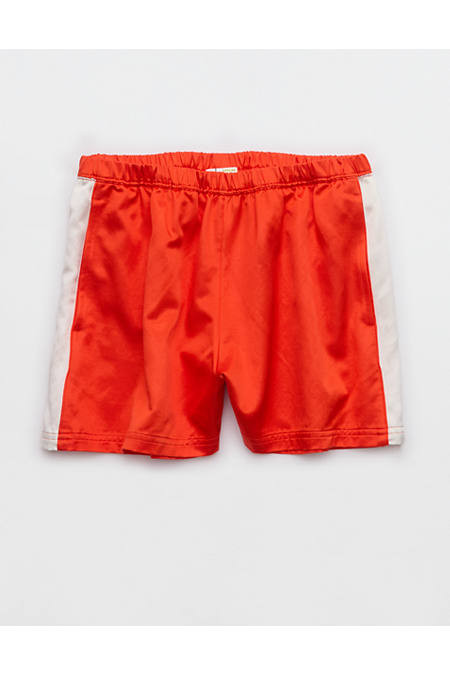 OFFLINE By Aerie Satin Track Short Women's Orange Flare XXS | Aerie