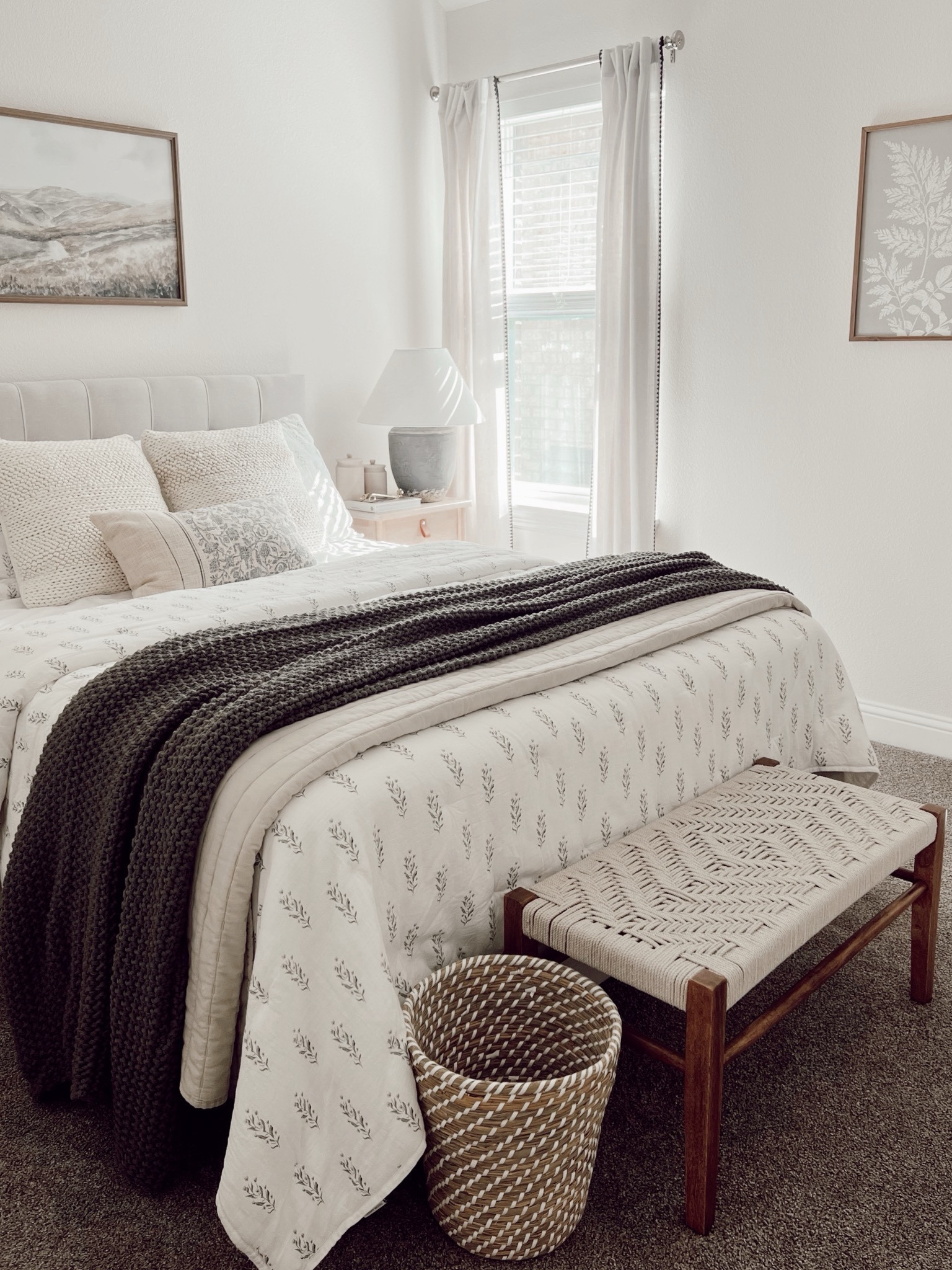 Elden Wood Bench with Woven Back … curated on LTK
