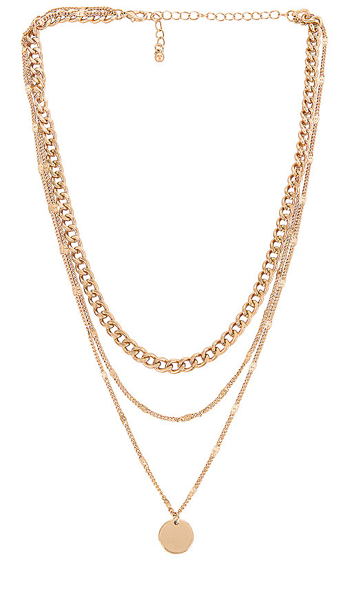 Amber Sceats Chain Layered Necklace in Metallic Gold. | Revolve Clothing (Global)