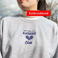 Tennis Sweatshirt, Vintage Tennis Club Crewneck Embroidered | Etsy (US)