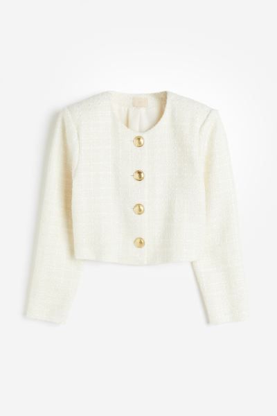 Crop Jacket - Cream - Ladies | H&M US | H&M (US + CA)