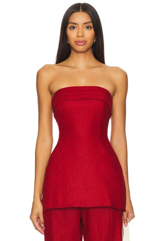 FAITHFULL THE BRAND x REVOLVE Fleuri Top in Garnet from Revolve.com | Revolve Clothing (Global)