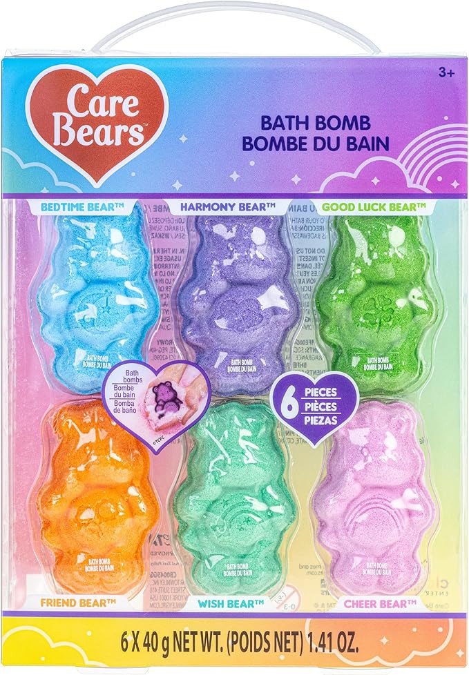 Care Bears 6 Pack Bubblegum Scented Bath Bombs - Ages 3+ Character Molded Bath Bombs – Fun & Br... | Amazon (US)