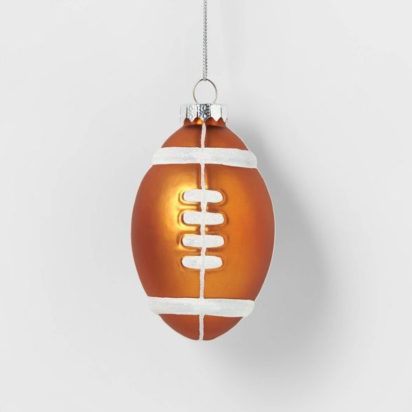 Football Glass Christmas Tree Ornament - Wondershop™ | Target