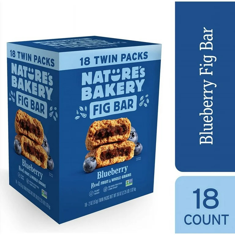 Nature’s Bakery, Blueberry Fig Bar, 2 oz, 18 Count - Walmart.com | Walmart (US)