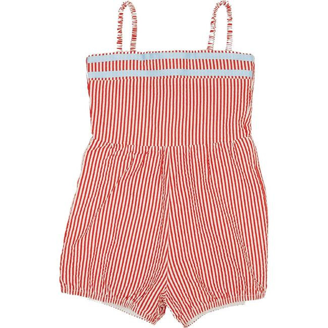 Charlotte Seersucker Romper, Light Blue Ribbon | Maisonette
