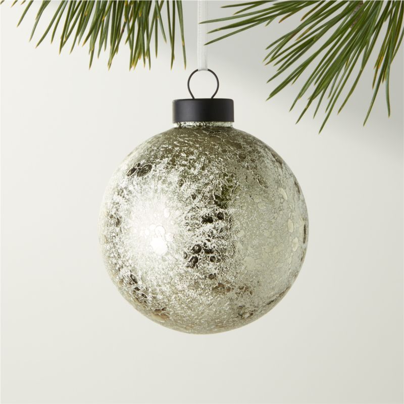 Frosted Round Champagne Gold Ornament 2.5'' + Reviews | CB2 | CB2