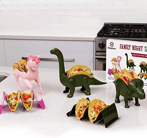 Family 5 Pack Unicorn & Dinosaur Taco Holder Set - Taco Fun For the Parents And Kids. Includes a ... | Amazon (US)