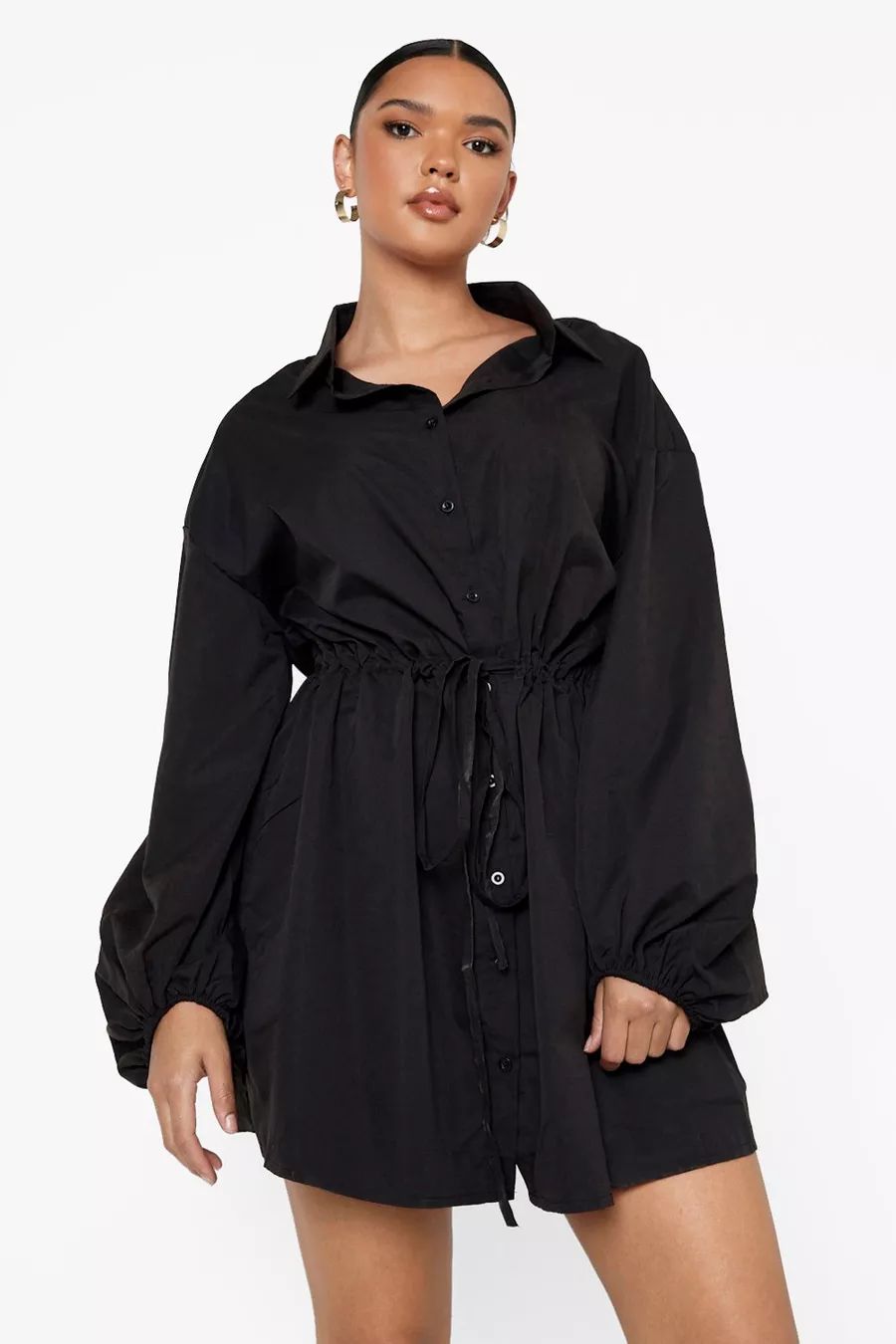 Plus Oversized Sleeve Shirt Dress | Boohoo.com (US & CA)