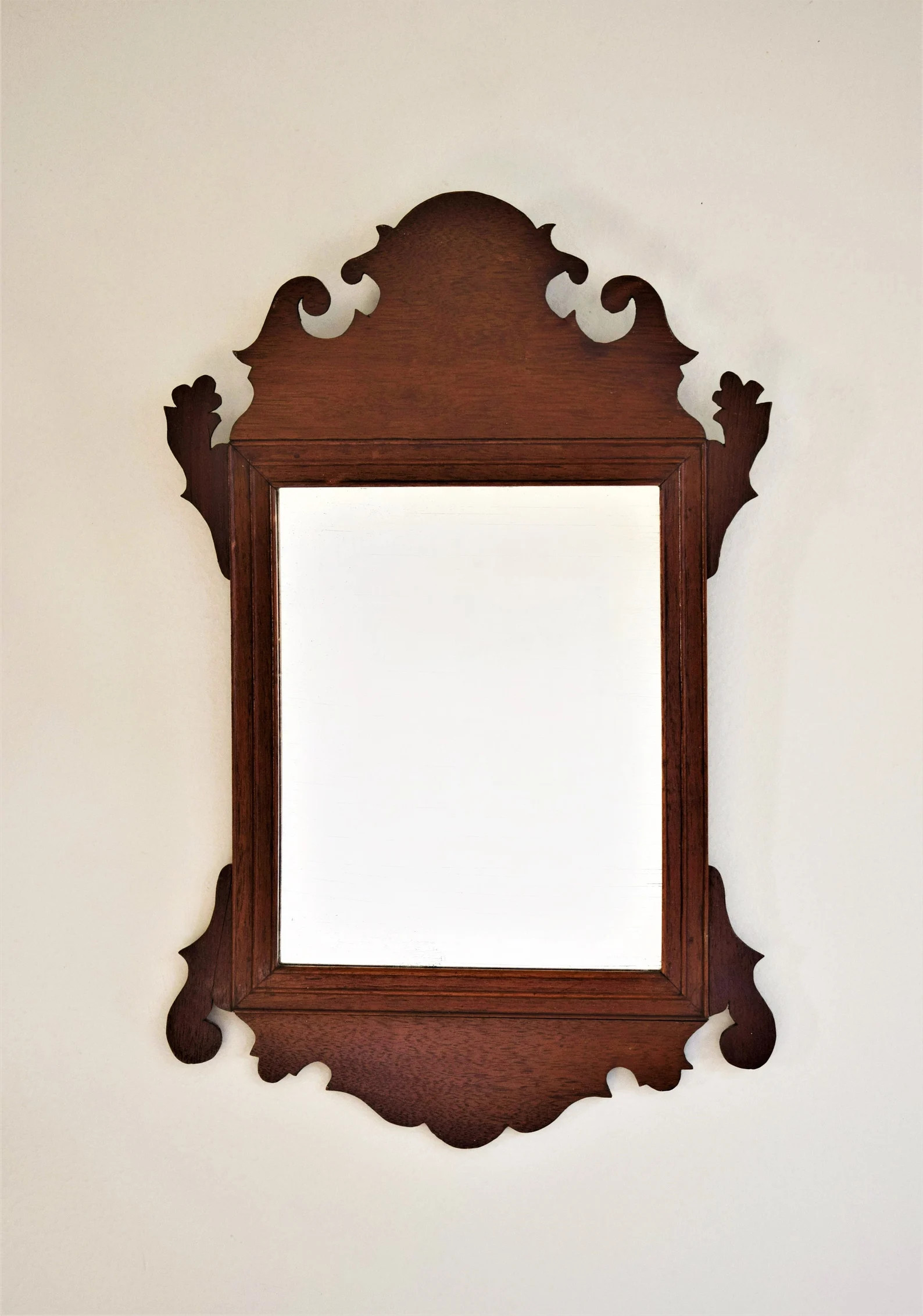 19th Century Reproduction Chippendale Mahogany Looking Glass 19" | Etsy (US)