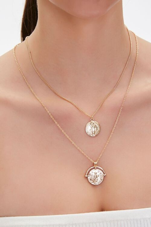 Ancient Coin Pendant Layered Necklace | Forever 21 (US)