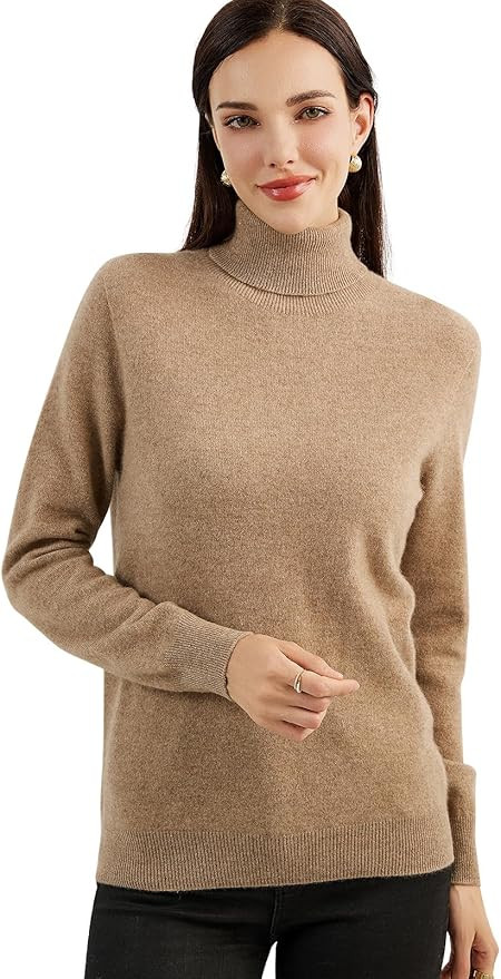 Chanyarn Women's 100% Pure Cashmere Sweater Turtleneck Long Sleeve Warm Soft 2025 Fall Winter Kni... | Amazon (US)