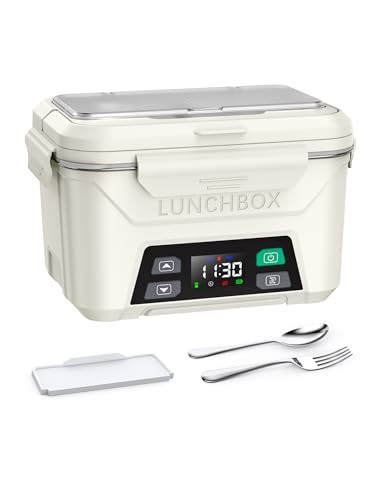 EAST OAK Cordless Electric Lunch Box for Adults, Heated Lunch Box Battery Powered with Automatic Heating, 5.5 Cups Portable Food Warmer with Removable Tray Divider | Amazon (US)