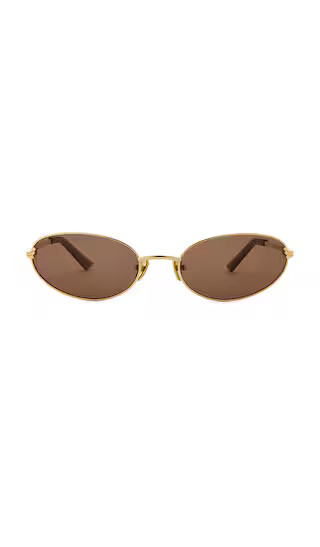 x Whitney Port The Rose Sunglasses in Gold & Tan Mono | Revolve Clothing (Global)