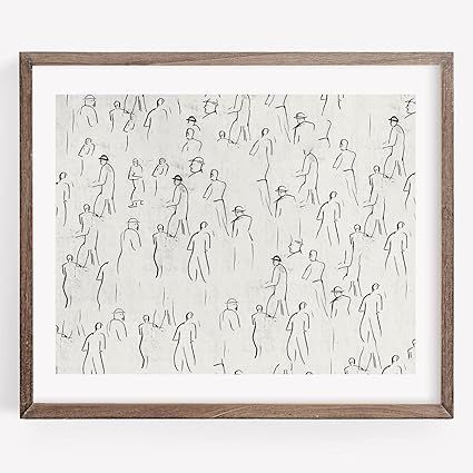 Abstract Figure Wall Art Vintage Sketch Prints Minimalist Painting Black and White Line Drawings ... | Amazon (US)