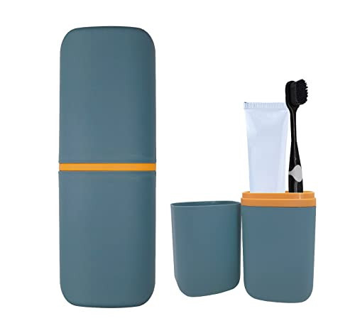 Travel Toothbrush Cup Case, Toothbrush Travel Container Portable Travel Toothbrush Holder Toothpaste Storage for School Camping Business Trip Bathroom | Amazon (US)