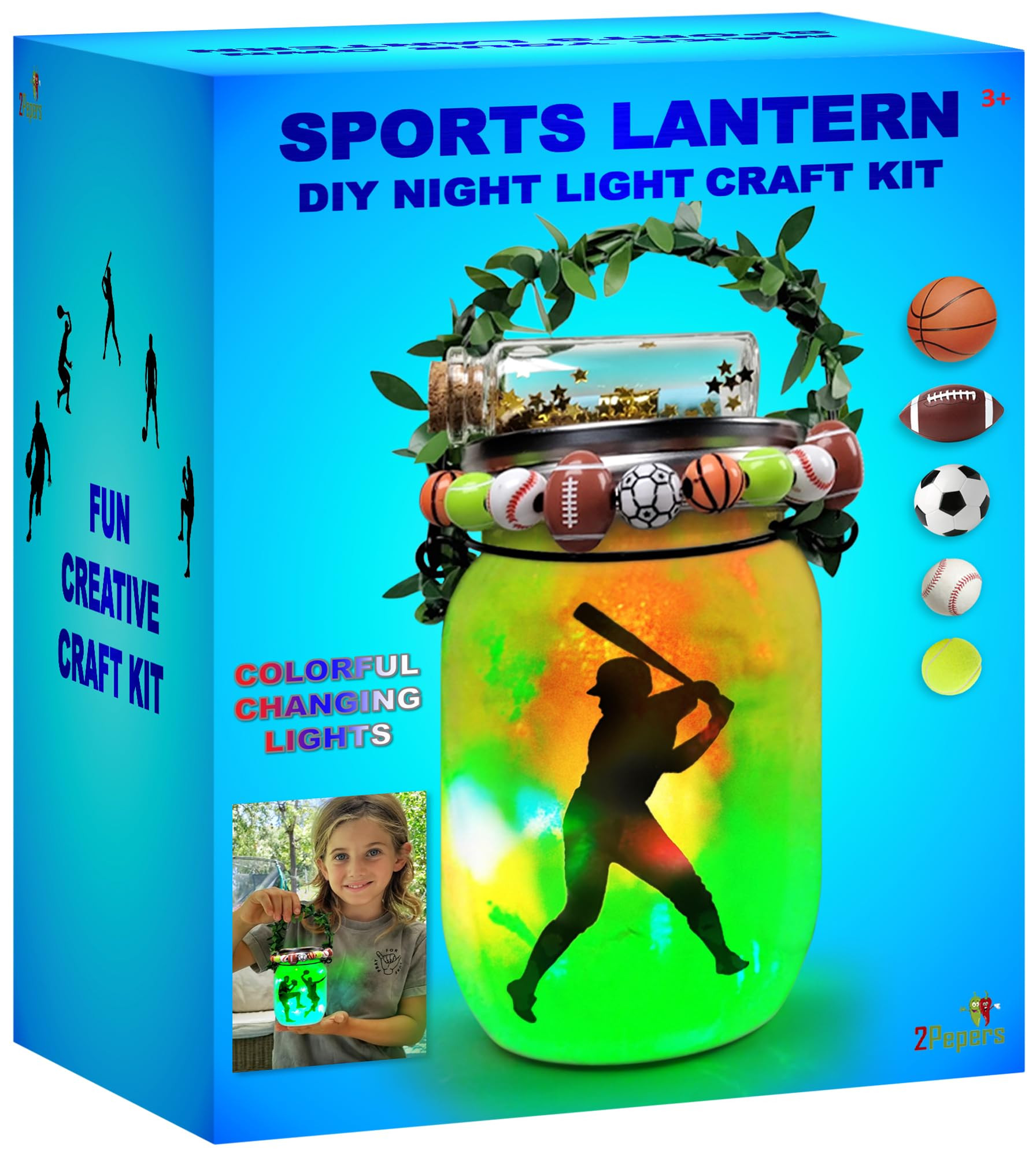 Make Your Own Sports Night Light Lantern Jar Arts & Crafts For Boys And Girls, Football, Soccer, ... | Amazon (US)