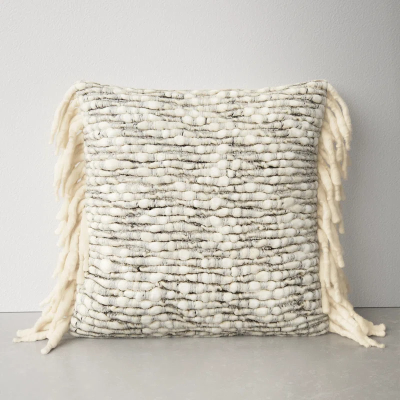 Upson Tassels Wool Throw Pillow | Wayfair North America