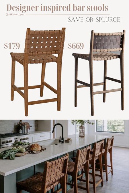 Designer inspired barstools for less! Arhaus DUPE! Love these high end looking Amazon barstools and love the price too! 

Woven leather barstool 

#LTKhome #LTKstyletip #LTKFind