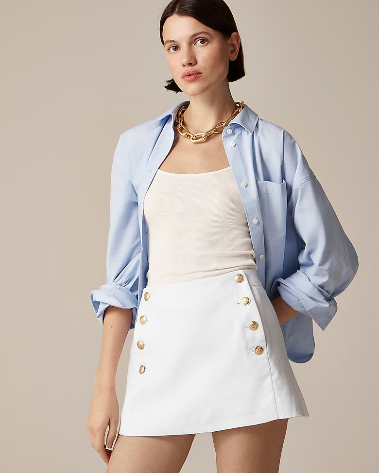 Sailor skort in stretch linen blend | J. Crew US