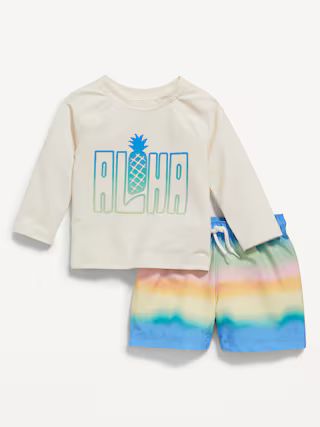Graphic Rashguard Swim Top and Trunks for Baby | Old Navy (US)