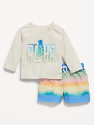 Graphic Rashguard Swim Top and Trunks for Baby | Old Navy (US)