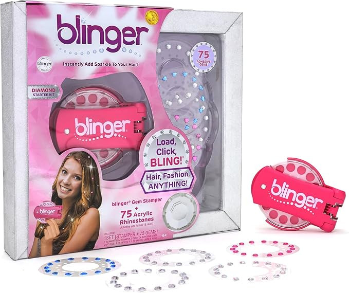 blinger® Diamond Collection Starter Kit | Gem Stamper & 75 Rhinestones | Instantly Add Sparkle t... | Amazon (US)