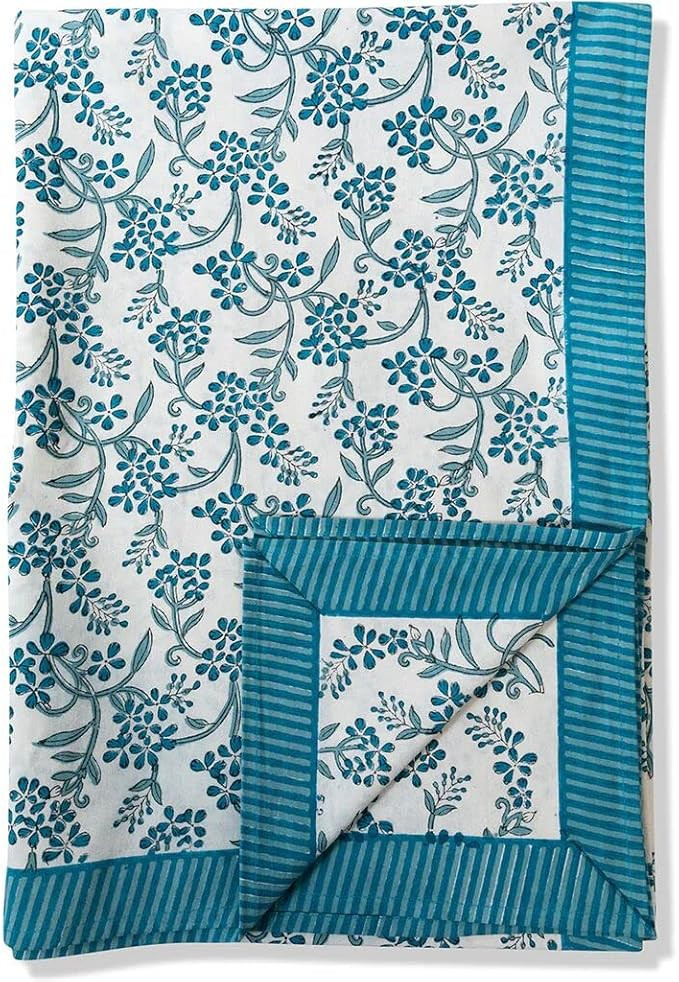 FURBISH Sanibel Rectangle Tablecloth - Boho Tablecloth for Dining Tables, Holiday Tablecloth, Col... | Amazon (US)