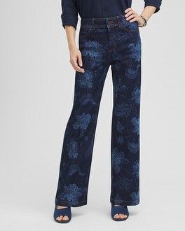 Floral Laser Print Trouser Jeans | Chico's