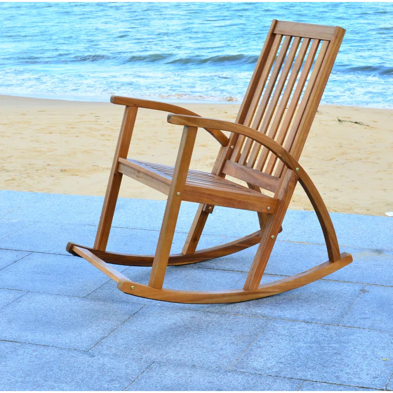 Outdoor Bross Rocking Solid Wood Chair | Wayfair North America