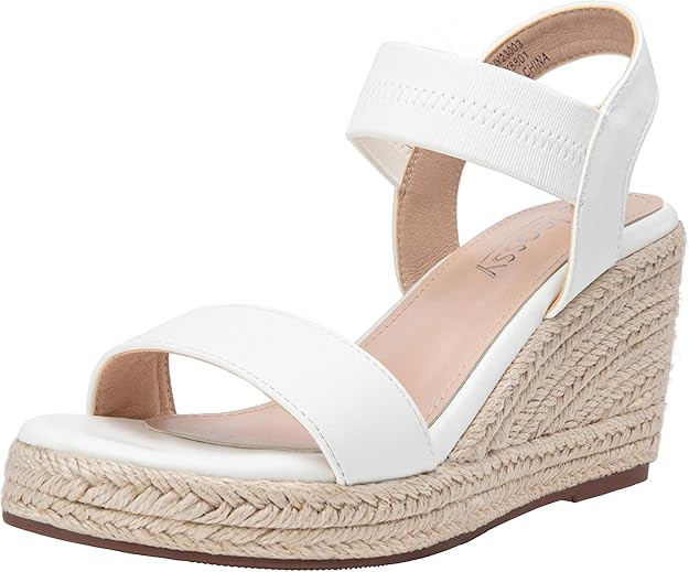 Jeossy Women's Espadrille Wedge Sandals Comfortable Platform 3.5 Inch Wedges Heel with Arch Suppo... | Amazon (US)