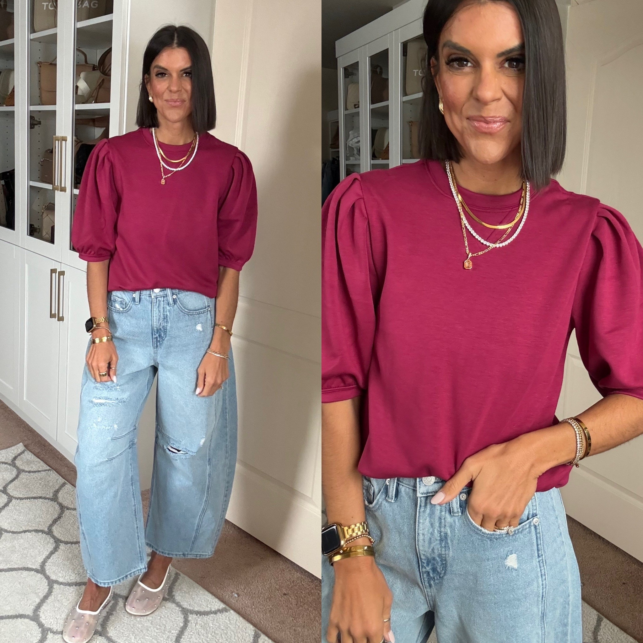 Love this Walmart top! I’m 5’5 and in size xs
Size 2 in jeans 

#LTKSeasonal #LTKValentine #LTKgrwm