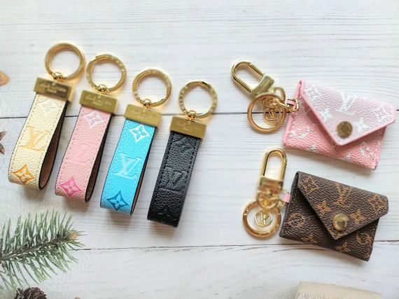 Handmade Repurposed Authentic keychain, İnspired Leather keychain, Key Ring, Gift For Women, Gif... | Etsy (US)