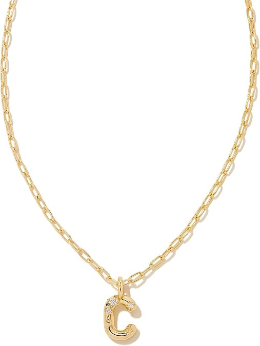 Kendra Scott Crystal Letter Short Pendant Necklace, Fashion Jewelry for Women | Amazon (US)