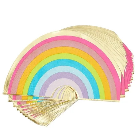 Serves 24 Rainbow Party Supplies, 72PCS Plates Napkins Cups, Favors Decorations Disposable Paper Tab | Walmart (US)