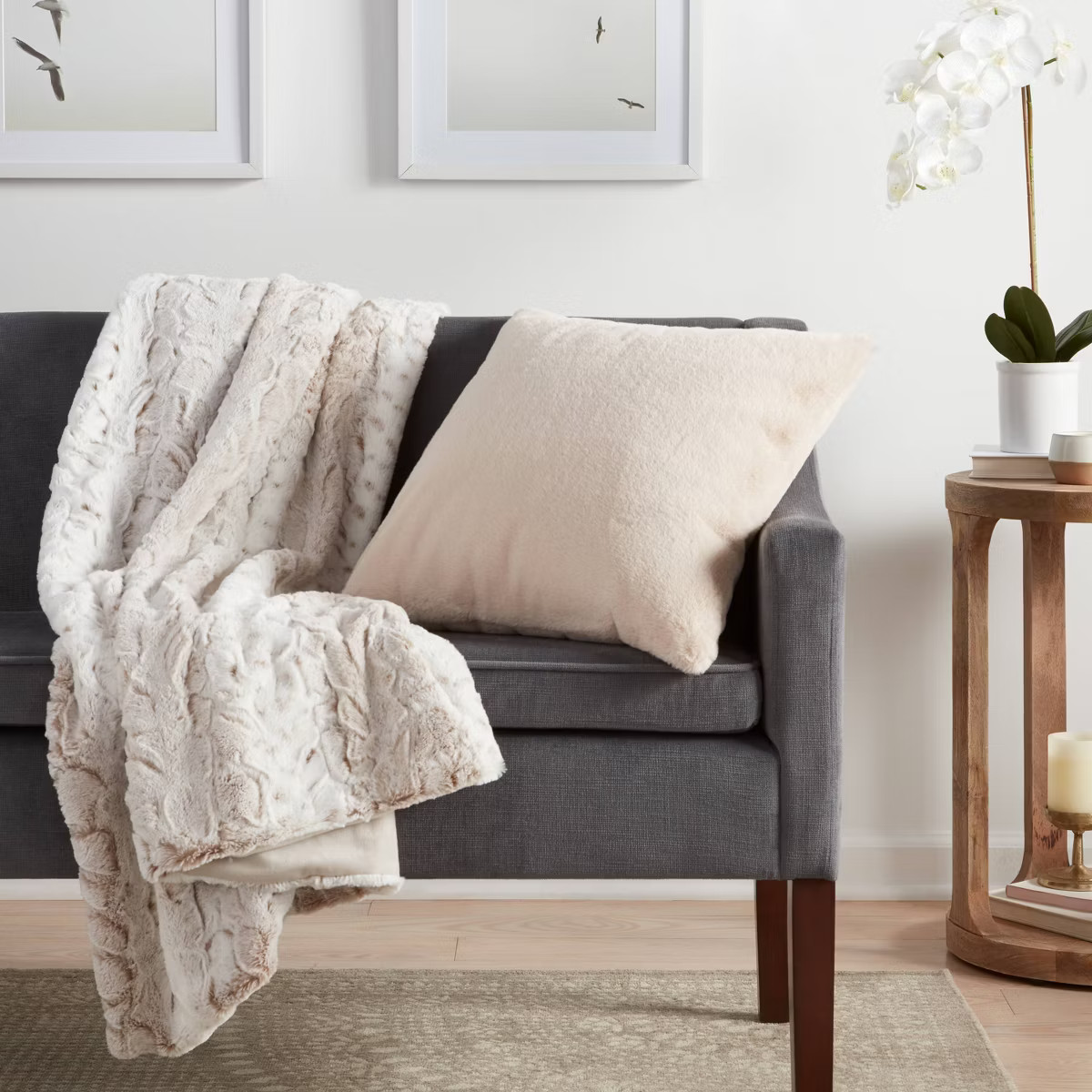 Faux Rabbit Fur Throw Pillow - Threshold™ | Target