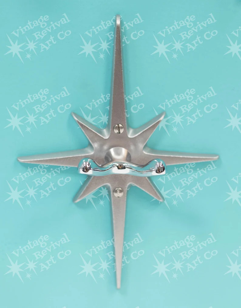 Atomic Starburst Robe Hook, Atomic Starburst Bathroom, Robe Hooks for Bathroom, Mid Century Wall ... | Etsy (US)