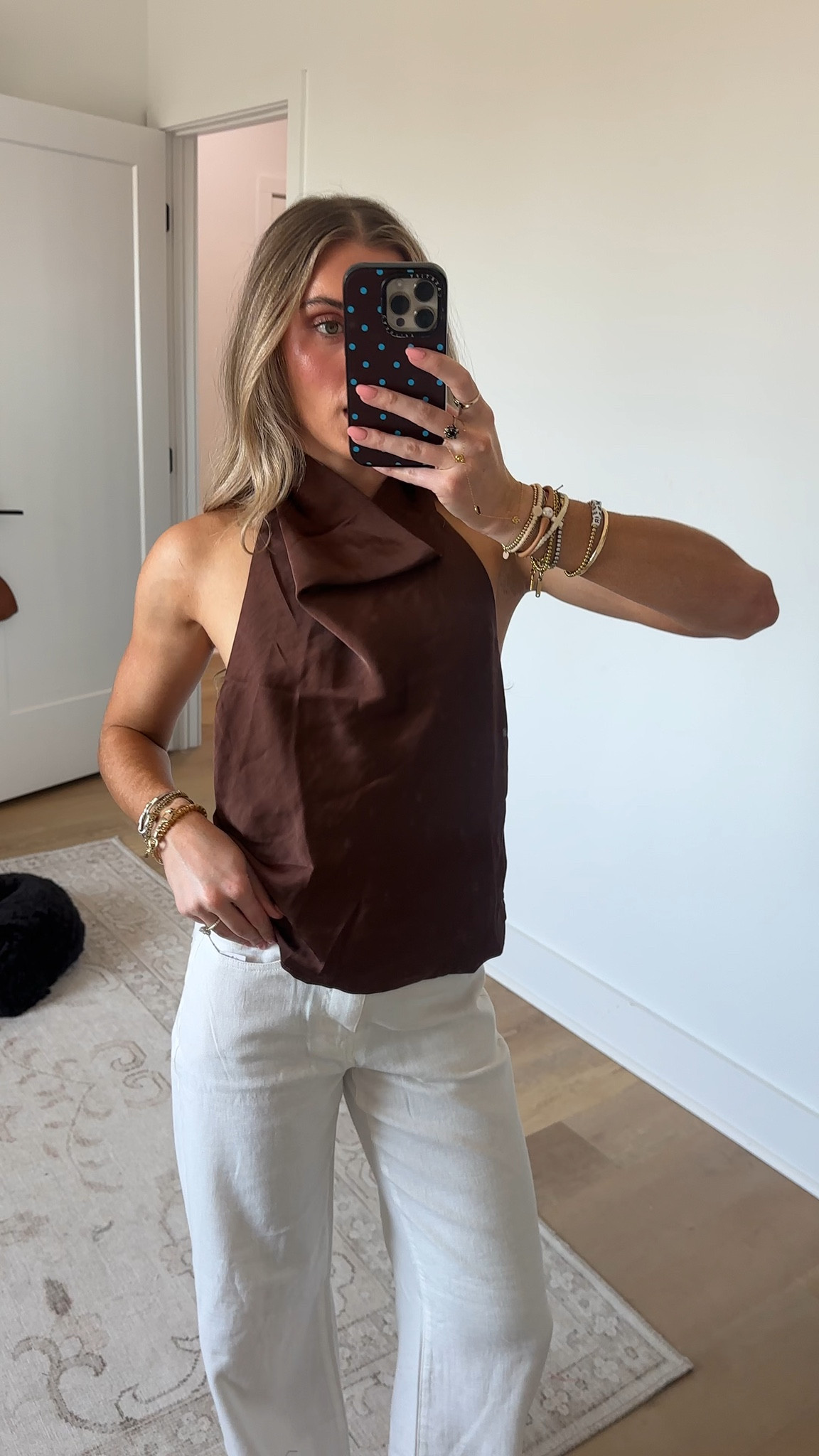 Amazon size small Women's Satin Tank Top Backless Halter Neck Camisole Elegant Draped Front Loose Fit Sexy Summer Tops

#LTKSaleAlert #LTKootd #LTKSeasonal