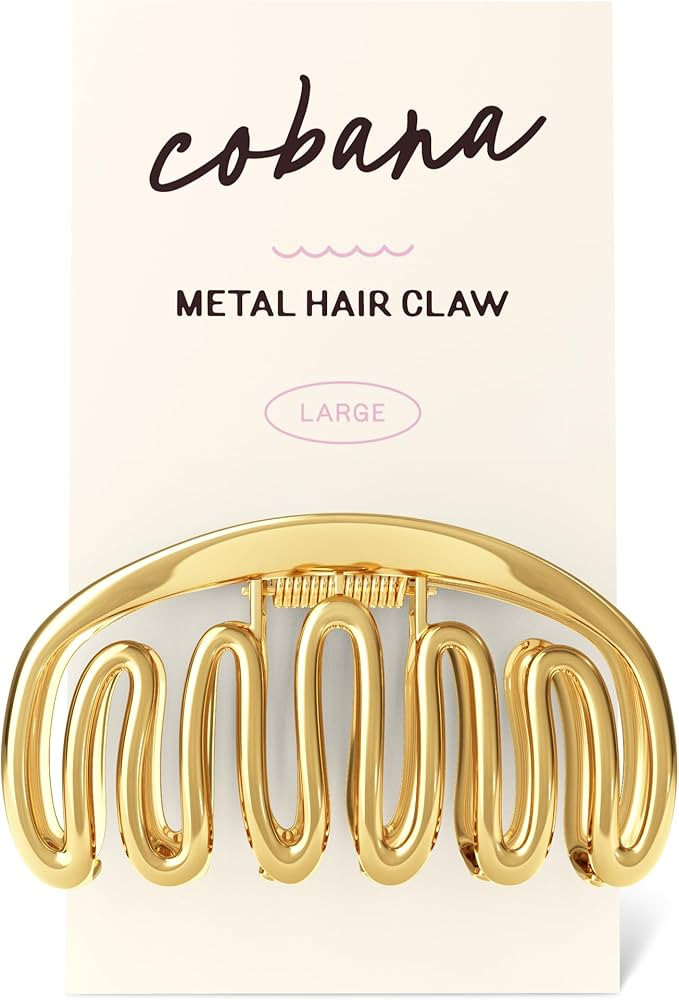 Cobana Gold Metal Claw Clips, Hair Accessories for Women - Large 5'' Gold Hair Clips for Styling ... | Amazon (US)