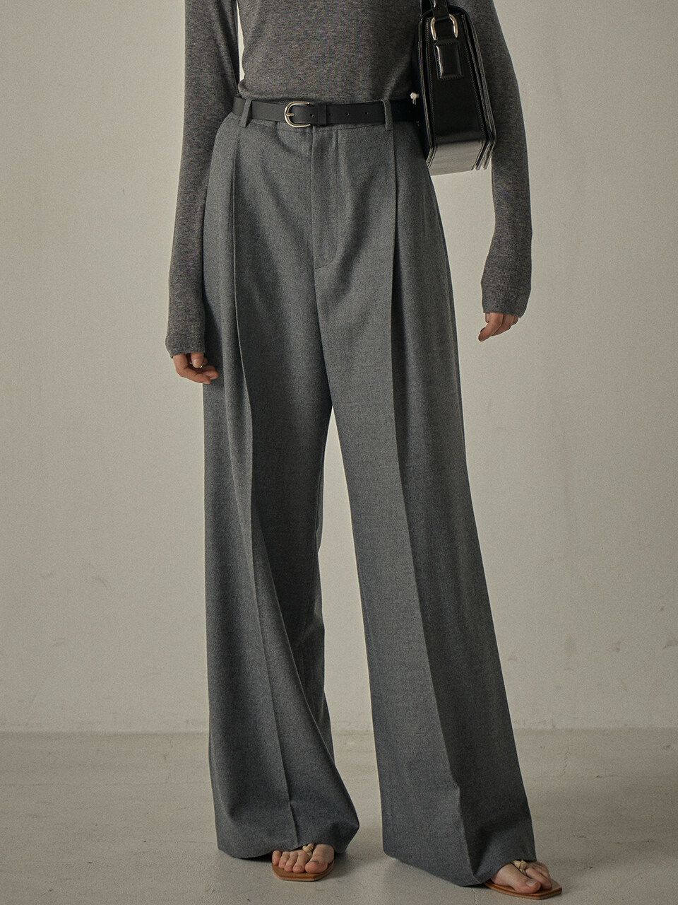 Timeless Wool Pants (Charcoal) | W Concept (US)
