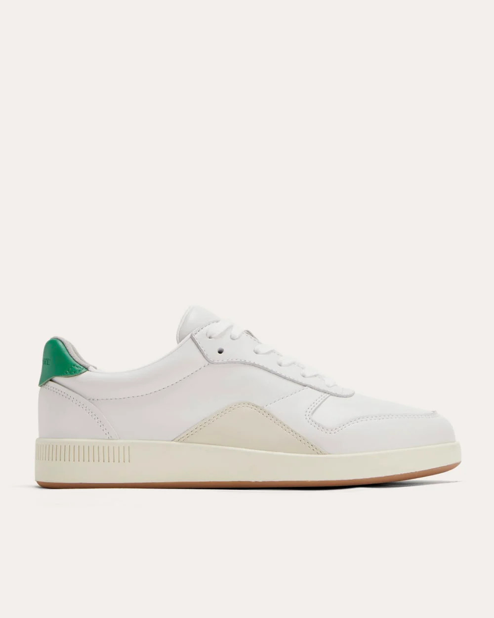 The Court Sneaker | White / Grass Green / Parchment | Everlane
