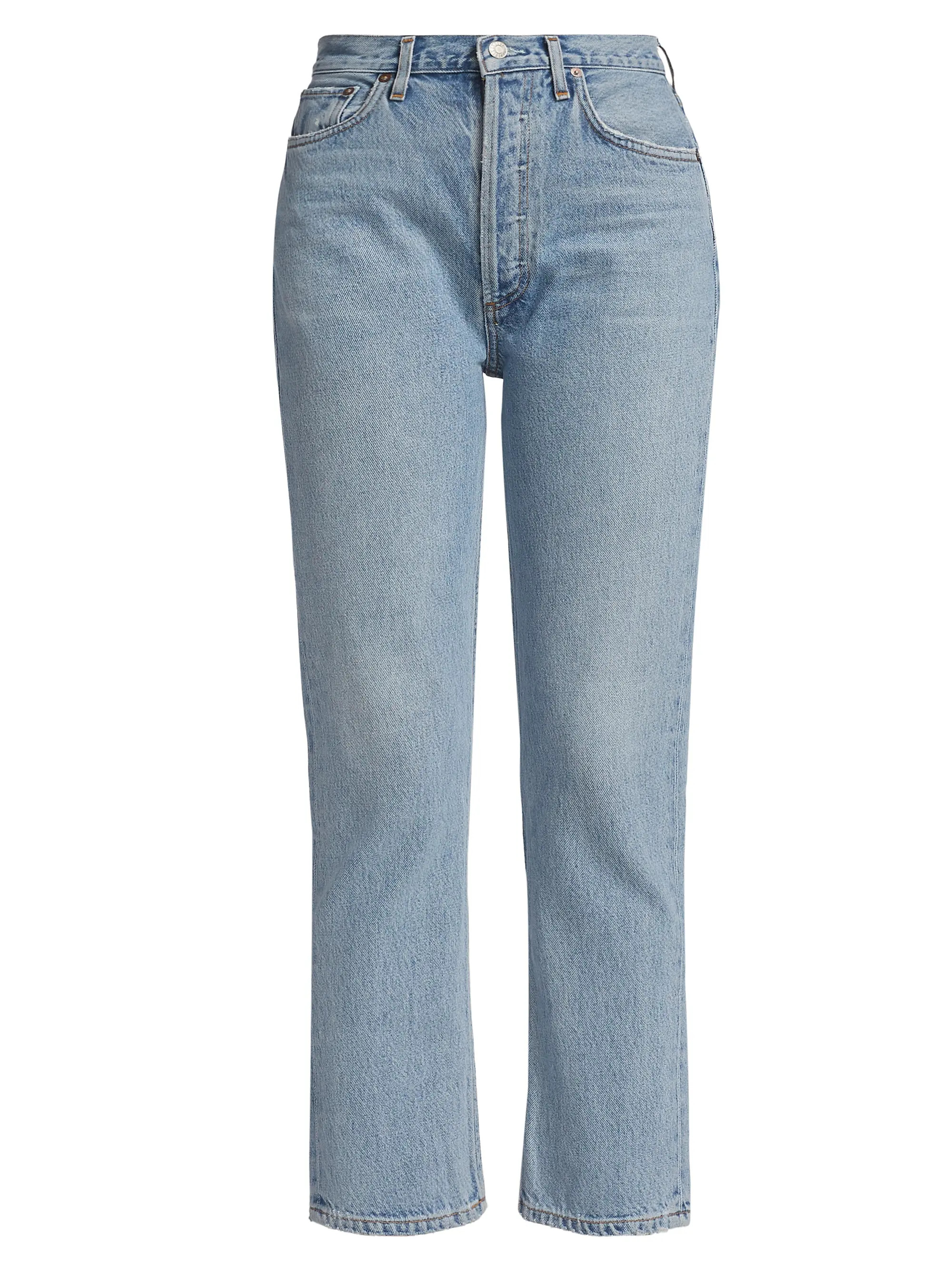 Riley High-Rise Straight-Leg Crop Jeans | Saks Fifth Avenue