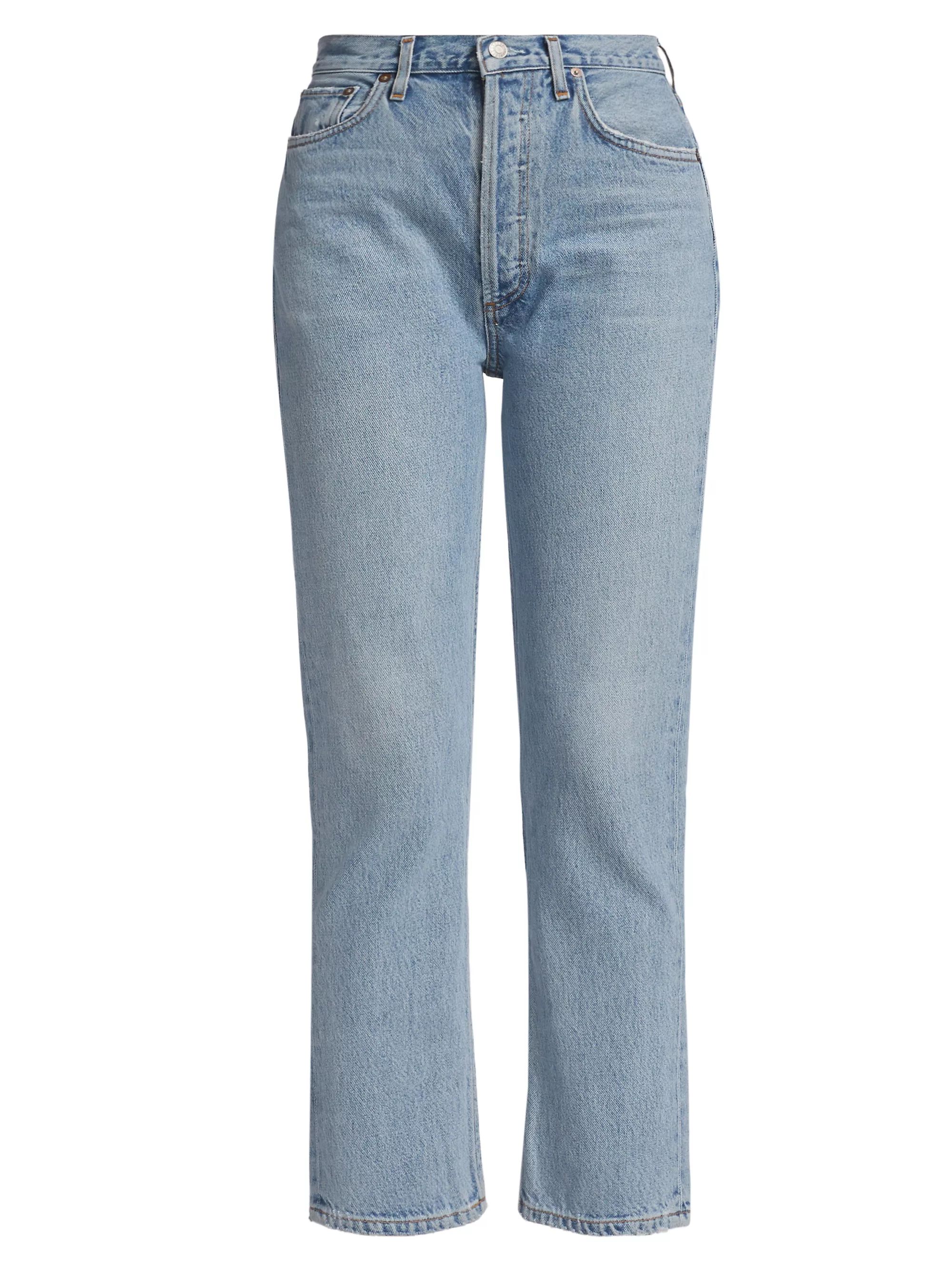 Riley High-Rise Straight-Leg Crop Jeans | Saks Fifth Avenue