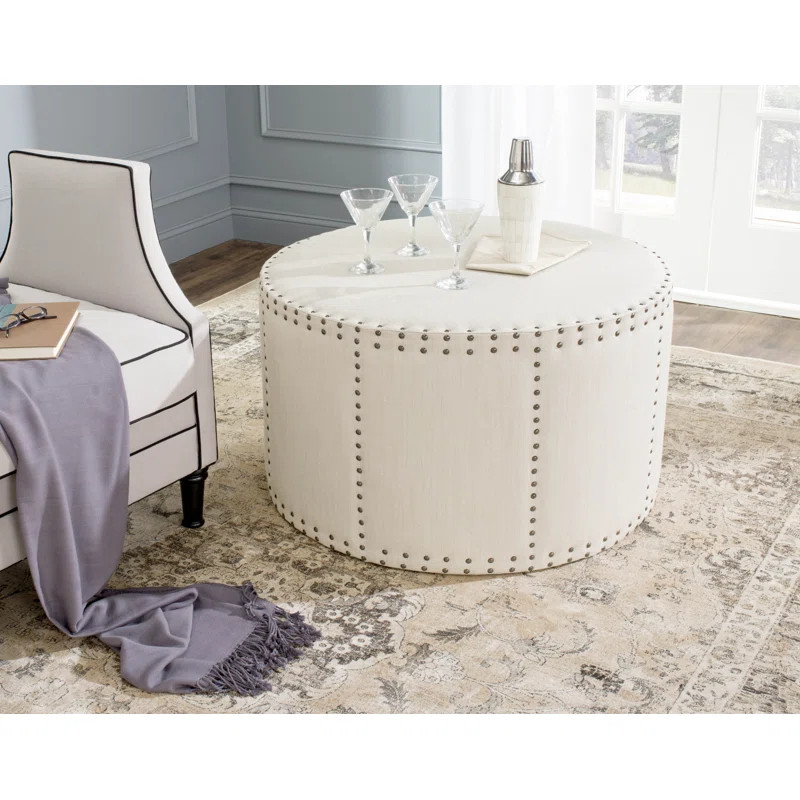 33.9'' Wide Round Standard Ottoman | Wayfair North America