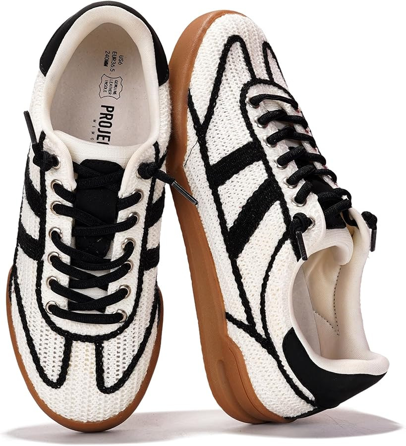 Project Cloud Genuine Leather Casual Sneakers for Women - Memory Foam Insoles Lace-Up Womens Shoe... | Amazon (US)