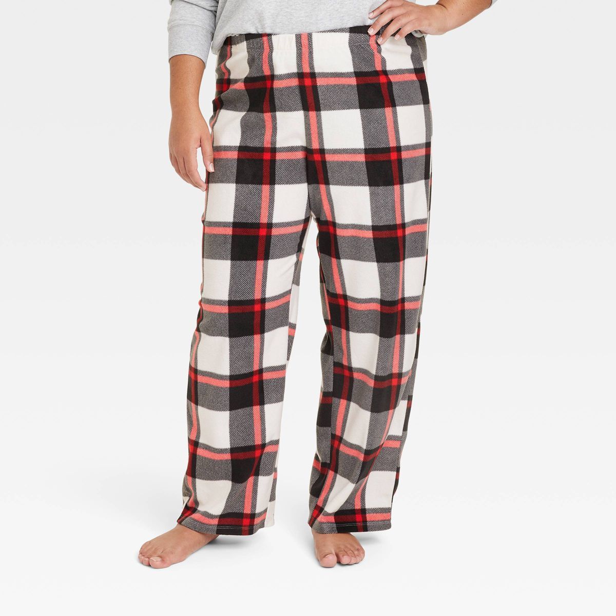 Women's Buffalo Check Fleece Matching Family Pajama Pants - Wondershop™ Black M | Target