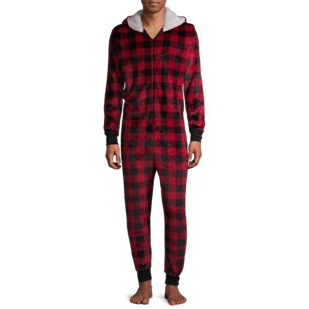 Matching Family Christmas Pajamas Men’s Buffalo Union Suit - Walmart.com | Walmart (US)