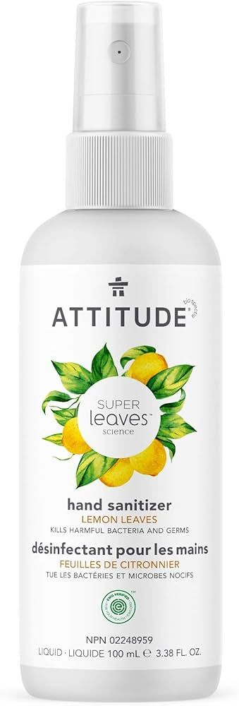 ATTITUDE Hand Sanitizer Spray for Adults & Kids, EWG Verified, Vegan & Cruelty-Free, Lemon Leaves... | Amazon (CA)
