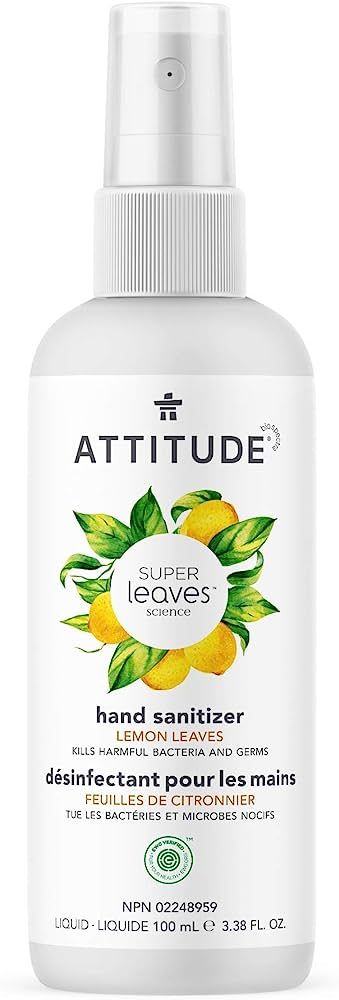 ATTITUDE Hand Sanitizer Spray for Adults & Kids, EWG Verified, Vegan & Cruelty-Free, Lemon Leaves... | Amazon (CA)